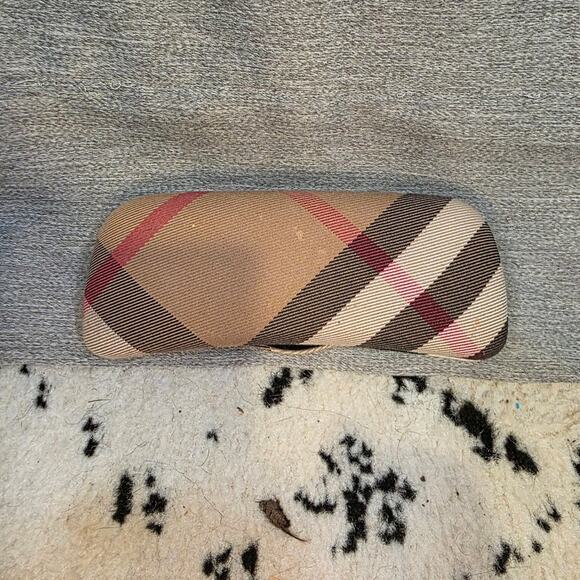 Burberry Nova Check Eyeglasses Sunglasses Case Only 6" Unisex Hard Case Plaid - Picture 2 of 5